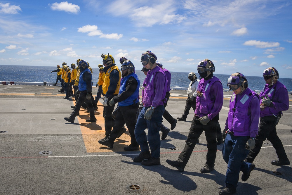 USS Essex Conducts F-35B Flight Deck Operations