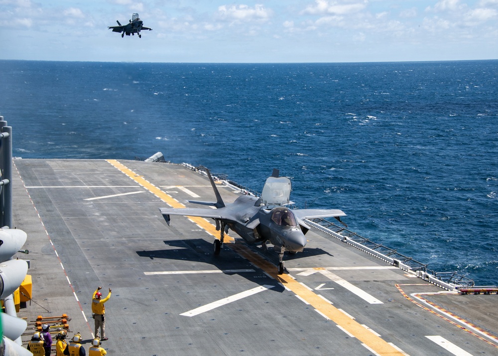 USS Essex Conducts F-35B Flight Deck Operations