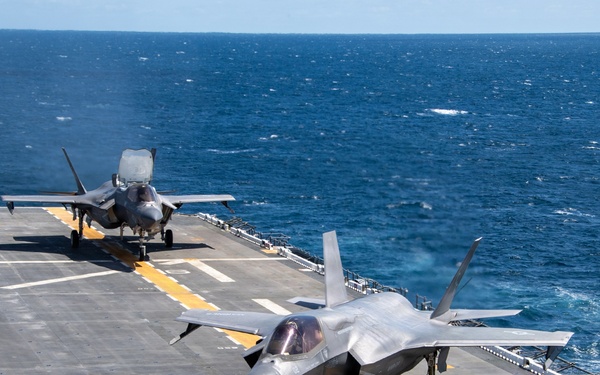 USS Essex Conducts F-35B Flight Deck Operations