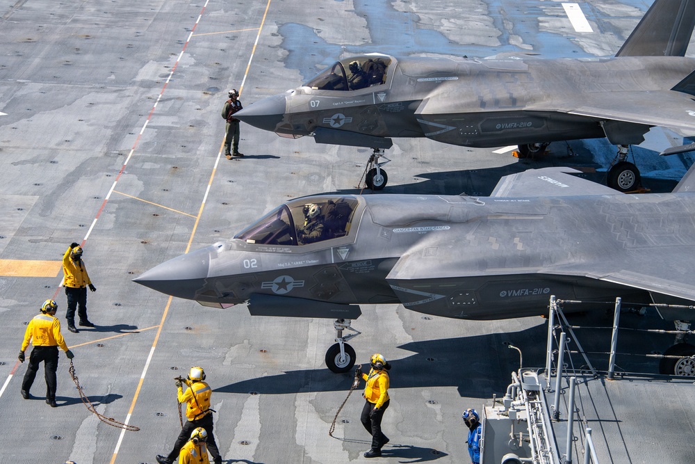 USS Essex Conducts F-35B Flight Deck Operations
