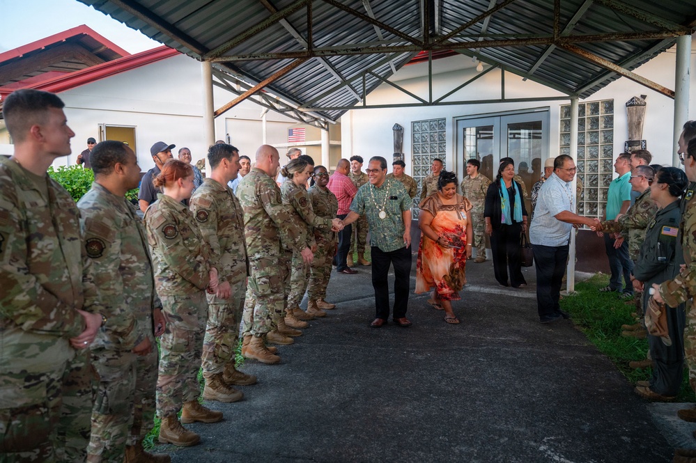 Pac Angel 26-3 Opening Prayer with Senior Leaders in Chuuk Micronesia