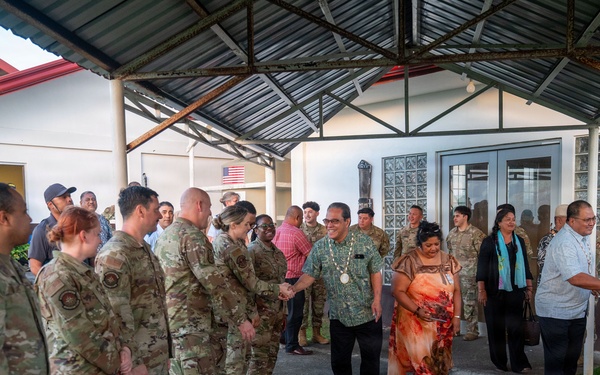 Pac Angel 26-3 Opening Prayer with Senior Leaders in Chuuk Micronesia