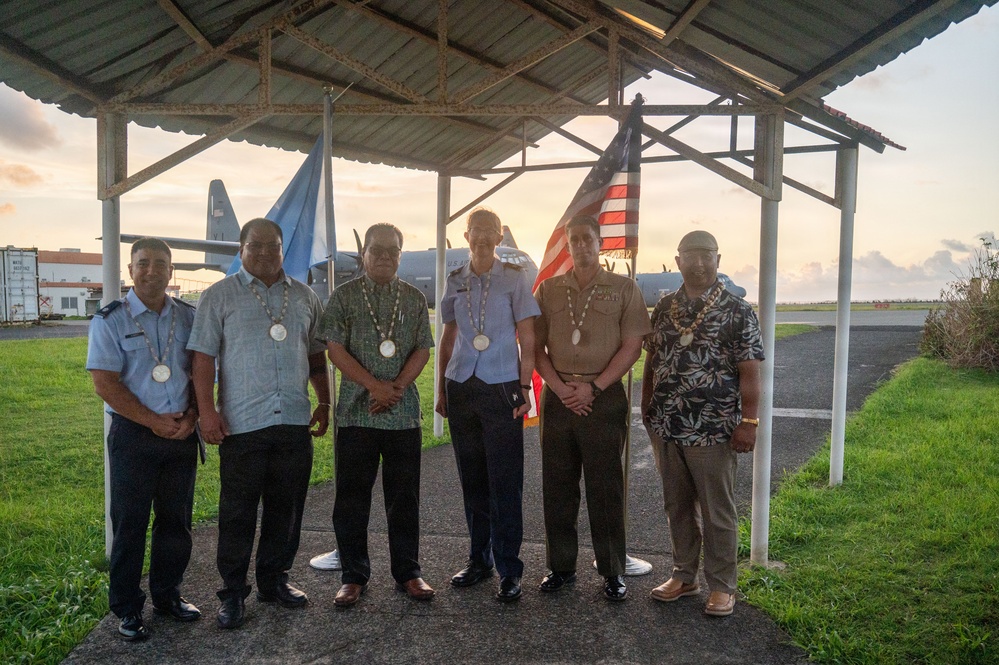Pac Angel 26-3 Opening Prayer with Senior Leaders in Chuuk Micronesia