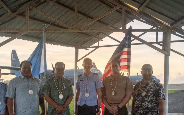 Pac Angel 26-3 Opening Prayer with Senior Leaders in Chuuk Micronesia