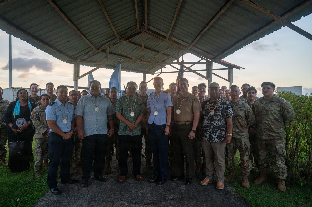 Pac Angel 26-3 Opening Prayer with Senior Leaders in Chuuk Micronesia