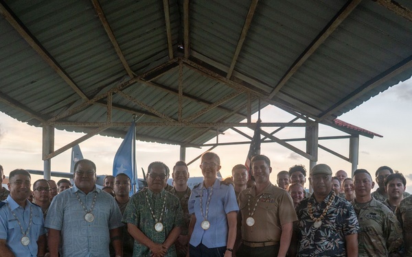 Pac Angel 26-3 Opening Prayer with Senior Leaders in Chuuk Micronesia