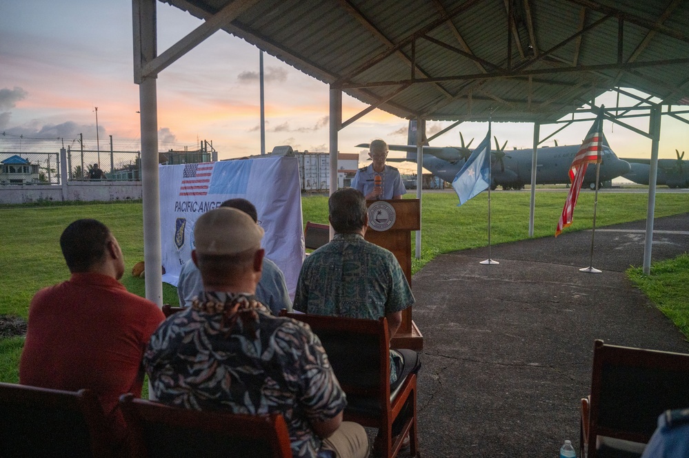 Pac Angel 26-3 Opening Prayer with Senior Leaders in Chuuk Micronesia