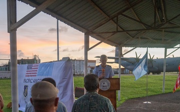 Pac Angel 26-3 Opening Prayer with Senior Leaders in Chuuk Micronesia