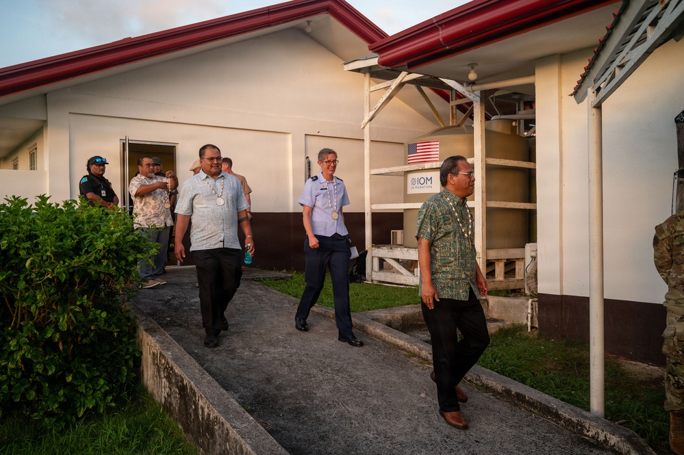 Pac Angel 26-3 Opening Prayer with Senior Leaders in Chuuk Micronesia
