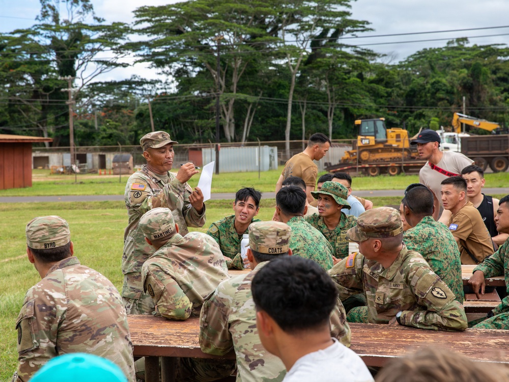 U.S. Soldiers and partner forces participate in brief prior to PLFTRC