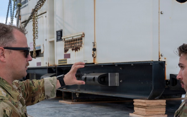 Airmen Conduct Cargo Inspection at Andersen AFB for Tinian Shipment