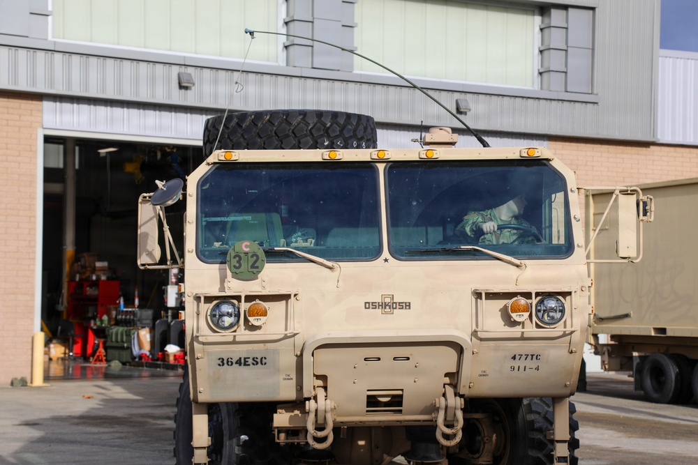 477th Inland Cargo Transportation Company stages equipment at Philippine seaport for the first time