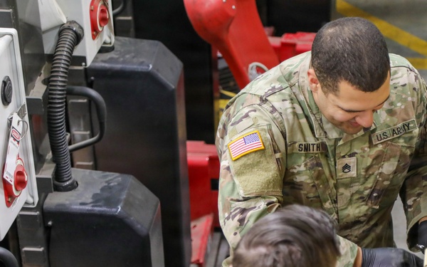 477th Inland Cargo Transportation Company stages equipment at Philippine seaport for the first time