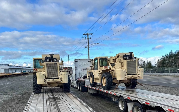 477th Inland Cargo Transportation Company stages equipment at Philippine seaport for the first time
