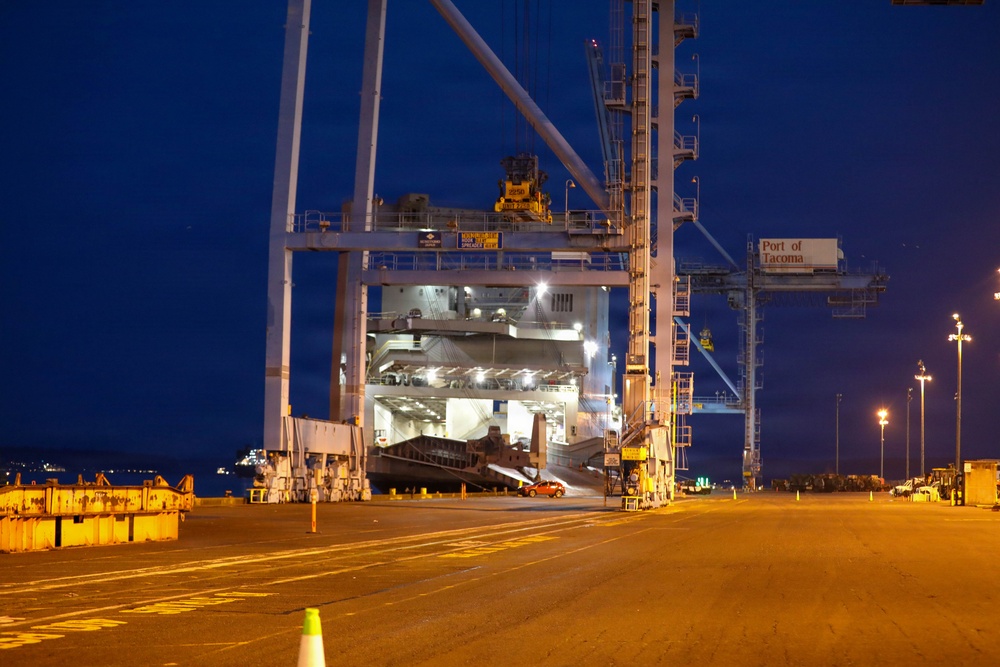 477th Inland Cargo Transportation Company stages equipment at Philippine seaport for the first time