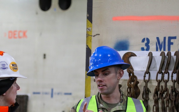 477th Inland Cargo Transportation Company stages equipment at Philippine seaport for the first time