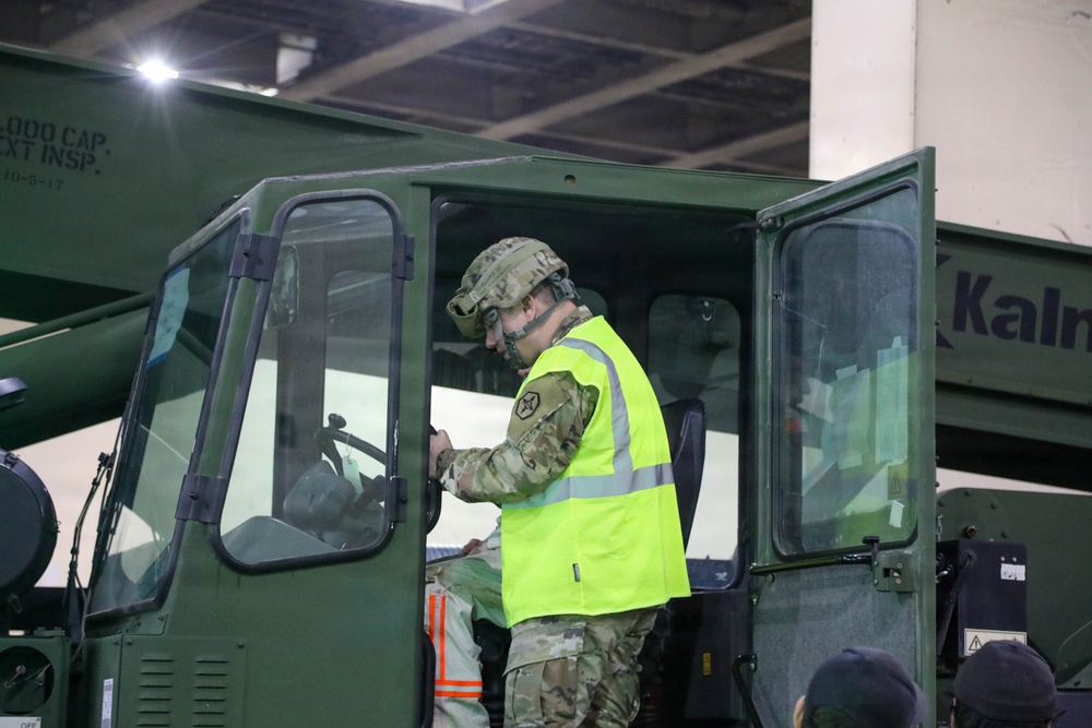 477th Inland Cargo Transportation Company stages equipment at Philippine seaport for the first time