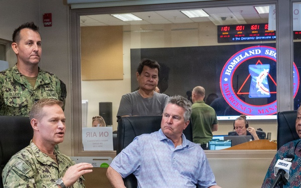 CNMI Leadership, Joint Task Force-Micronesia attends first press conference after Typhoon Sinlaku