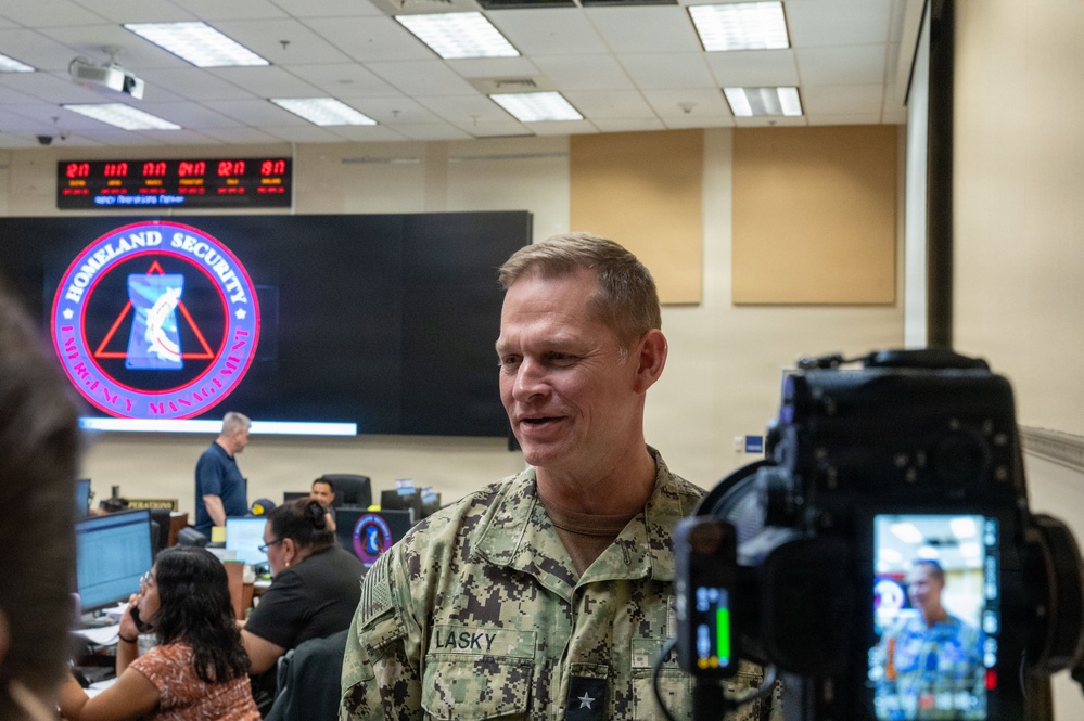 CNMI Leadership, Joint Task Force-Micronesia attends first press conference after Typhoon Sinlaku