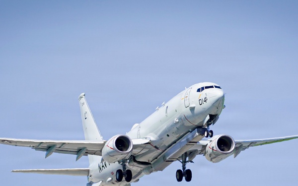 P-8A Poseidon Departs Kadena Air Base
