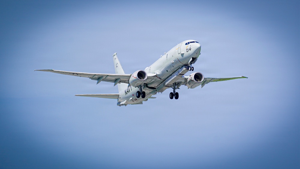 P-8A Poseidon Departs Kadena Air Base