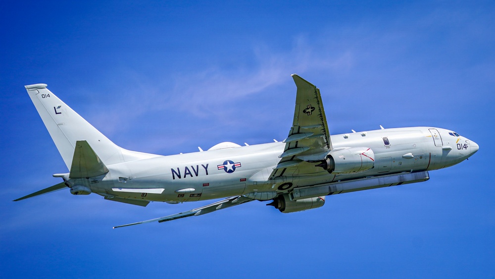 P-8A Poseidon Departs Kadena Air Base