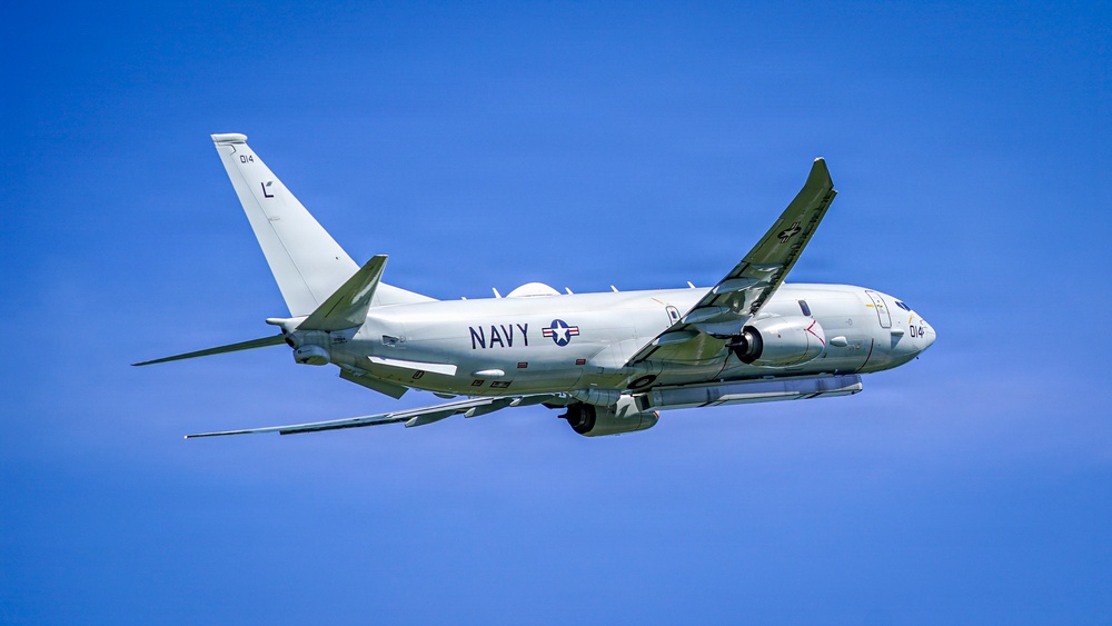 P-8A Poseidon Departs Kadena Air Base