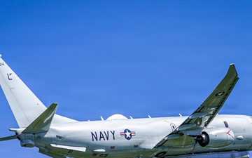 P-8A Poseidon Departs Kadena Air Base
