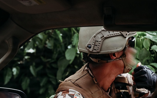 Moroccan special operations forces conduct vehicle ambush training during Flintlock 26