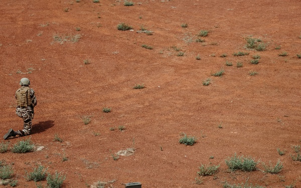 Moroccan special operations forces conduct vehicle ambush training during Flintlock 26
