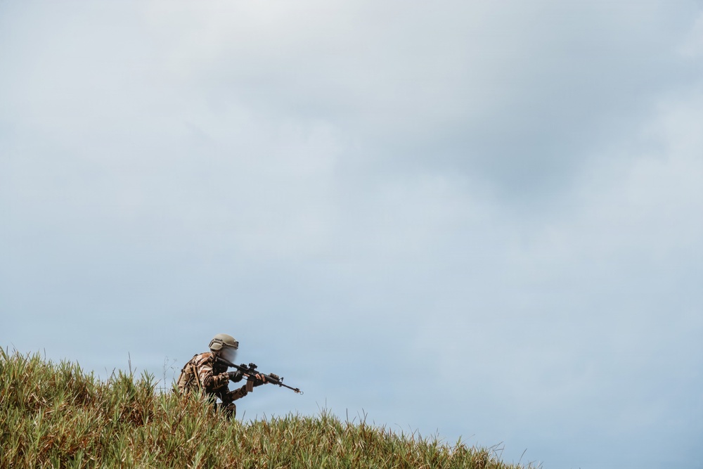 Moroccan special operations forces conduct vehicle ambush training during Flintlock 26