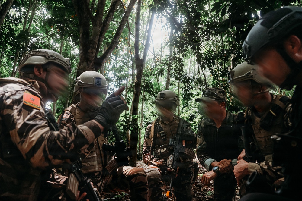 Moroccan special operations forces conduct vehicle ambush training during Flintlock 26