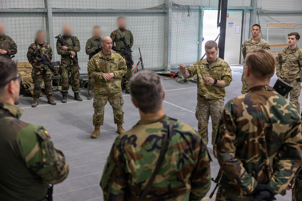 1st Battalion, 12th Cavalry Regiment, gives instruction during a Validation Exercise