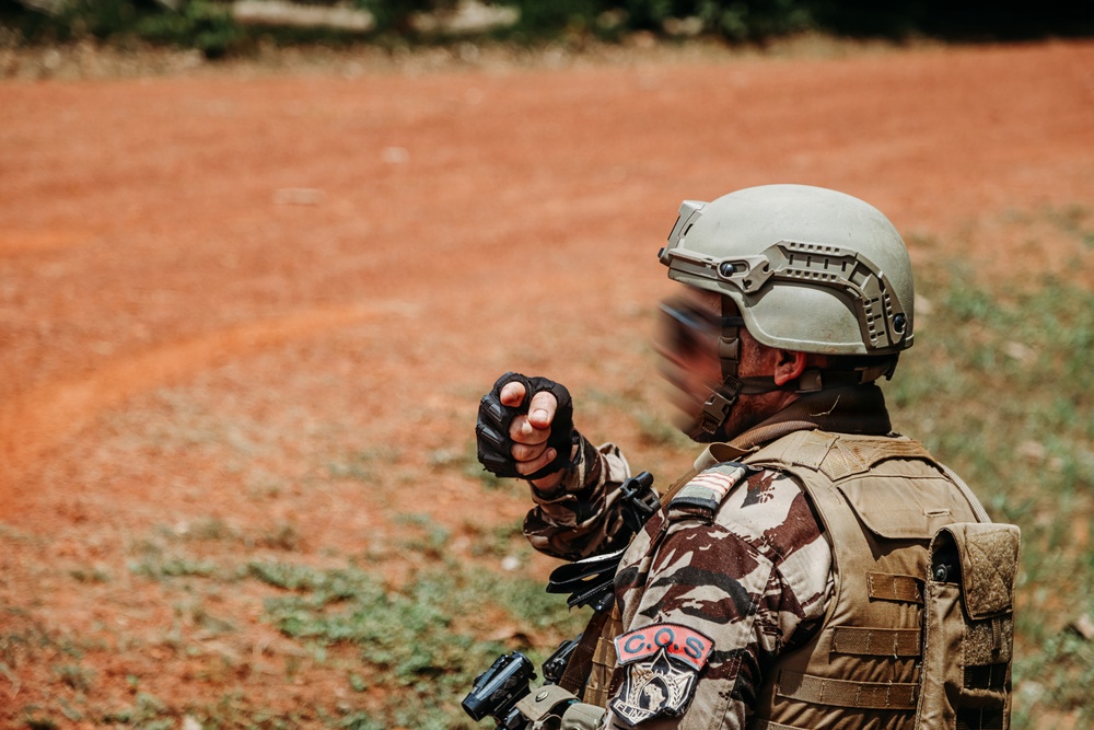 Moroccan special operations forces conduct vehicle ambush training during Flintlock 26