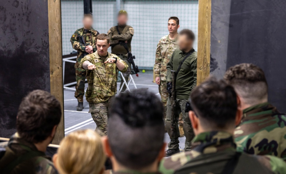 1st Battalion, 12th Cavalry Regiment, gives instruction during a Validation Exercise