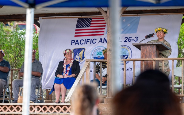 U.S. Air Force Service Members are welcomed during Opening Ceremony of Pac Angel 26-3