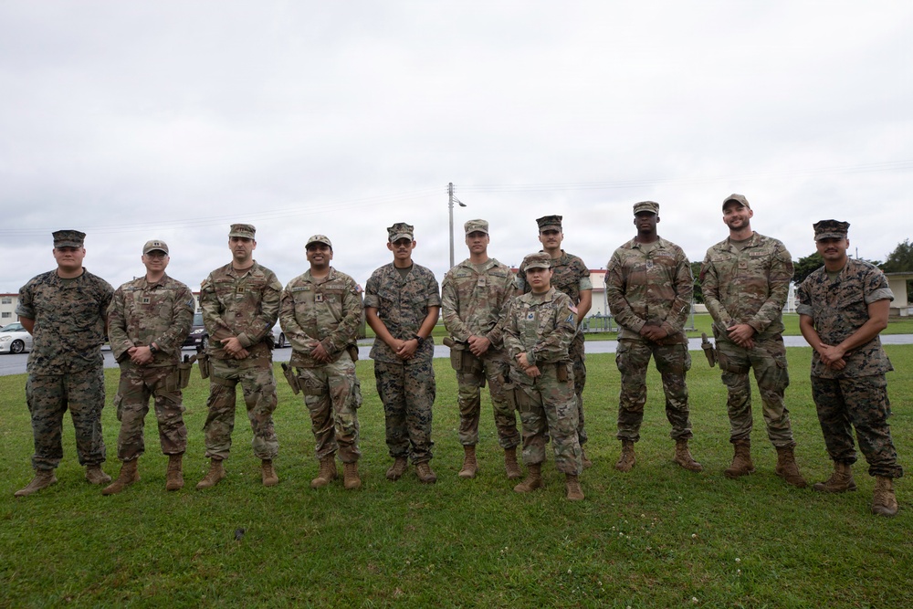 3rd Maintenance Battalion Combat Marksmanship Coaches Provide Pistol Familiarization to Space Force 161 Electromagnetic Warfare Combat Detachment