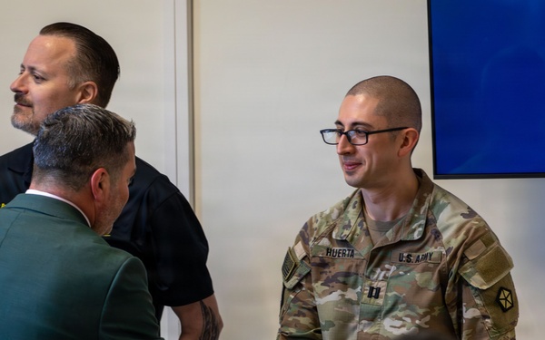 U.S. and Polish Army Personnel Receive Challenge Coins During a Physical Security Officer Course