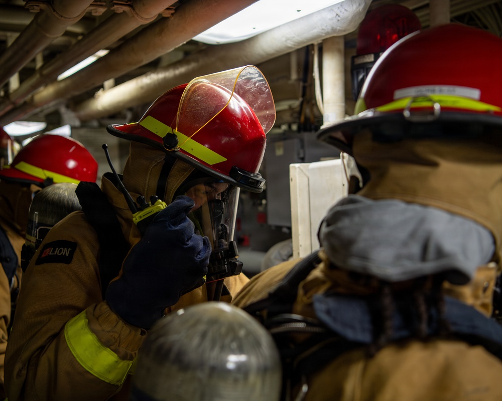 USS Gridley Damage Control Drill