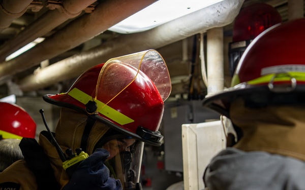 USS Gridley Damage Control Drill