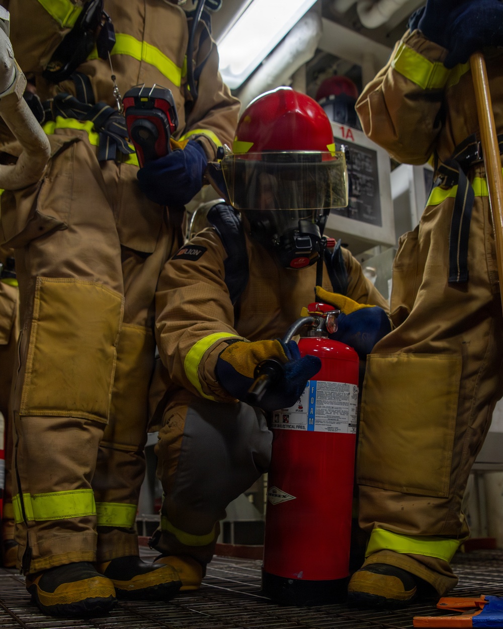 USS Gridley Damage Control Drill