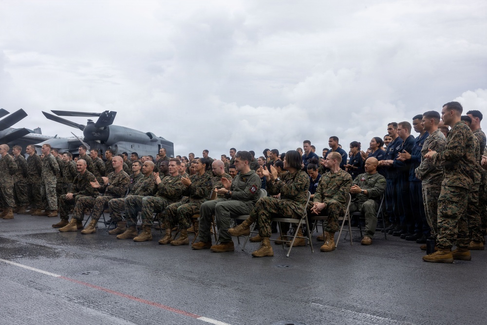 Marines Conduct Corporal’s Course Graduation Aboard USS Boxer