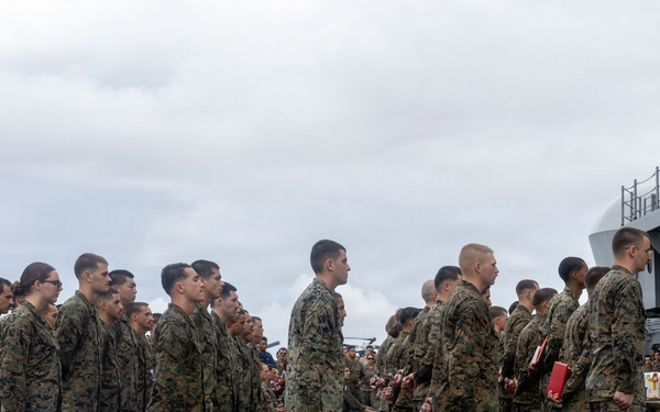 Marines Conduct Corporal’s Course Graduation Aboard USS Boxer