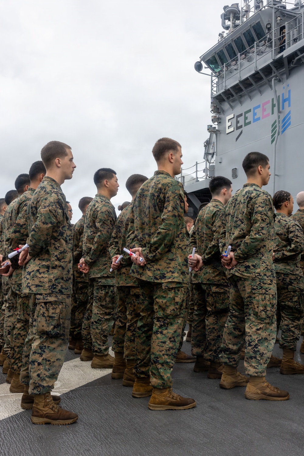 Marines Conduct Corporal’s Course Graduation Aboard USS Boxer