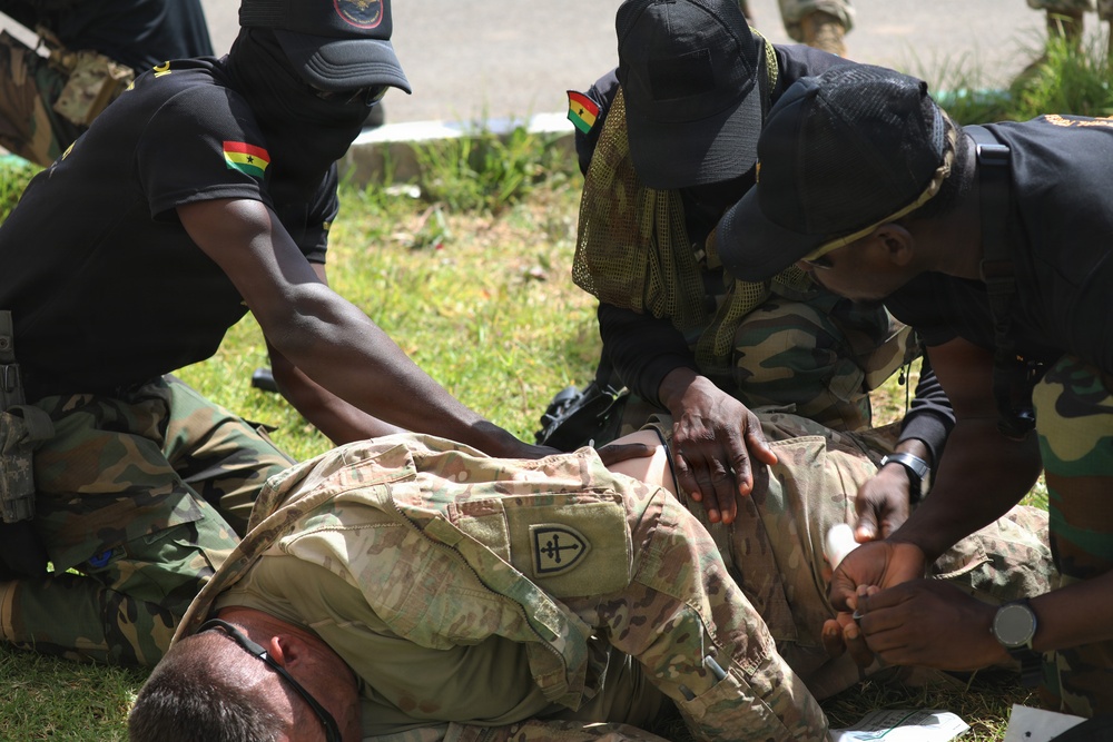 Ghana Armed Forces participate in African Lion 26 tactical combat casualty care