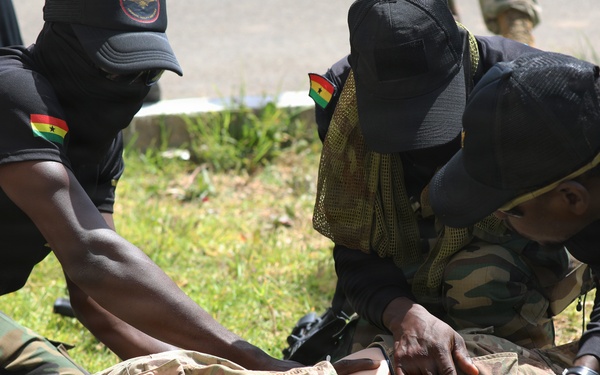 Ghana Armed Forces participate in African Lion 26 tactical combat casualty care