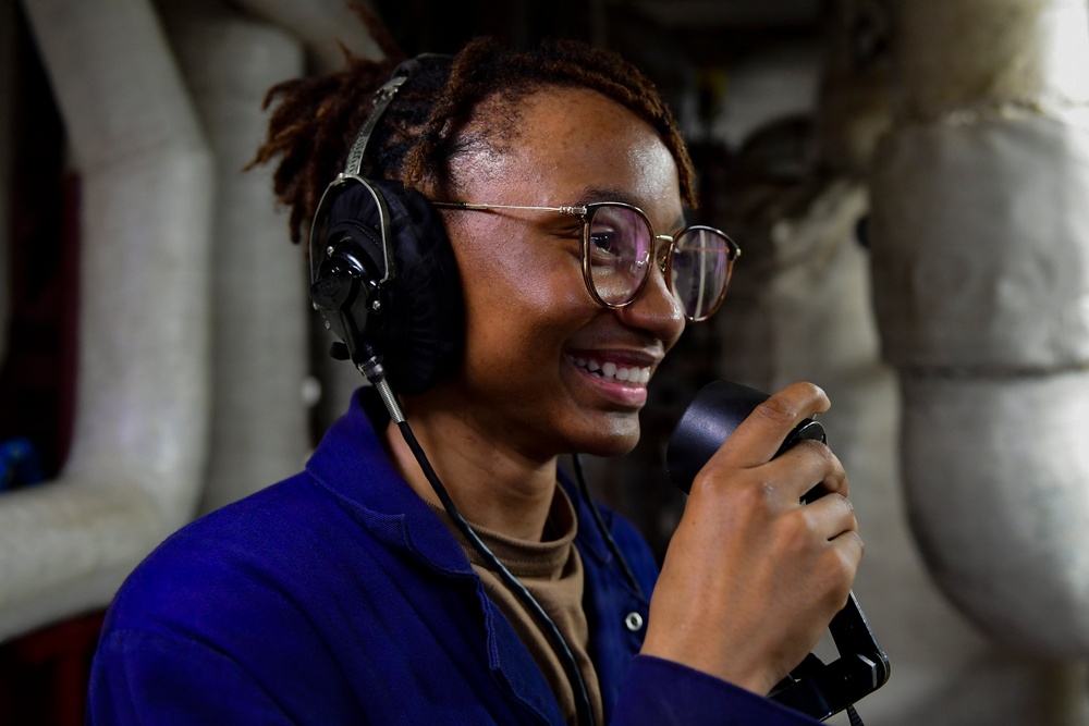 Boxer Sailors Maintain Electrical and Engine Spaces