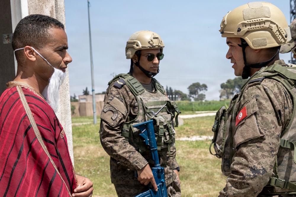 422nd Civil Affairs Battalion, Tunisia Armed Forces conduct situational training exercises