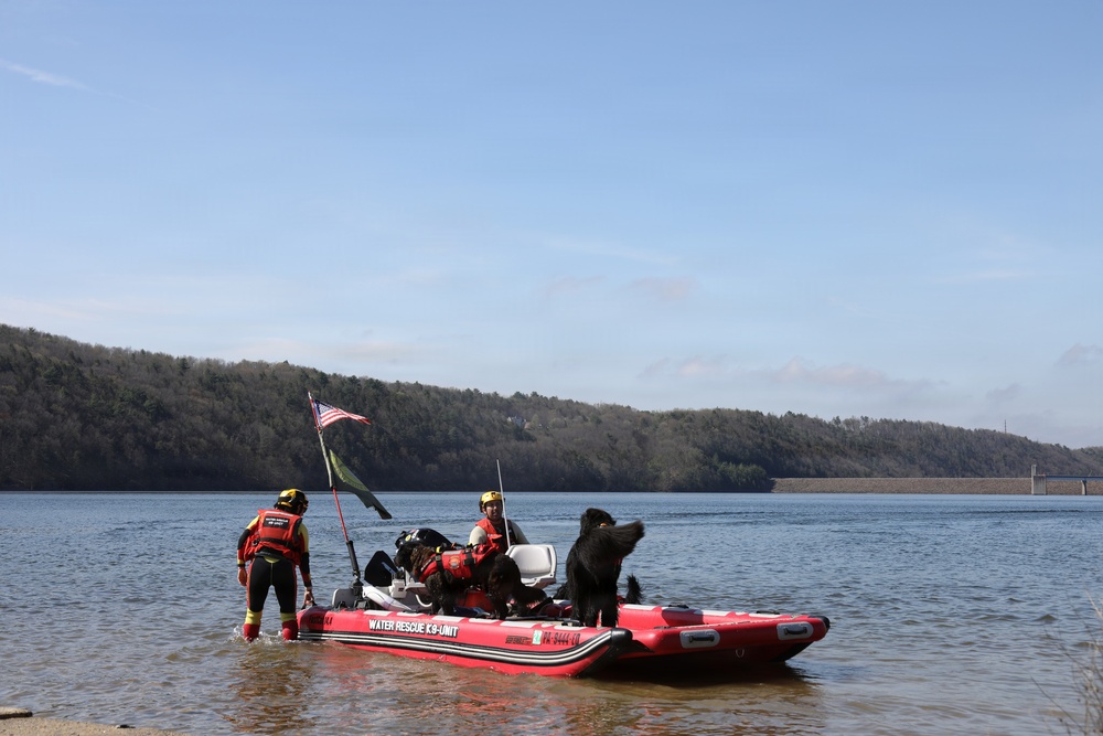 Canine Water Rescue Team at Beltzville State Park