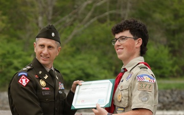 Local Life Scout recognized for building accessible fishing pier at Blue Marsh Lake